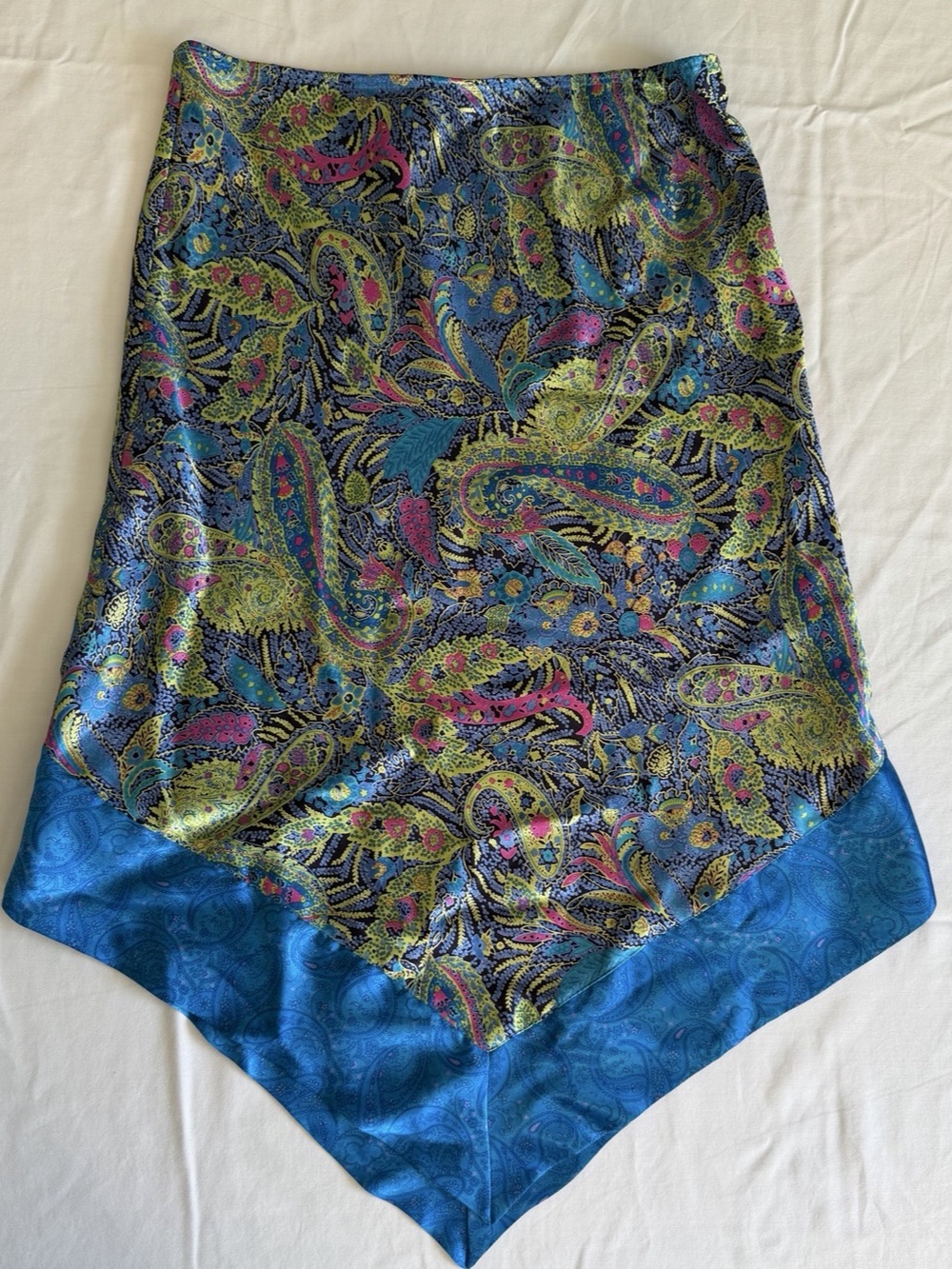 necessary objects Style 7966 Paisley Mini Skirt in Blue Size Medium